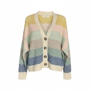 Vince Pastel Striped Women's Cardigan